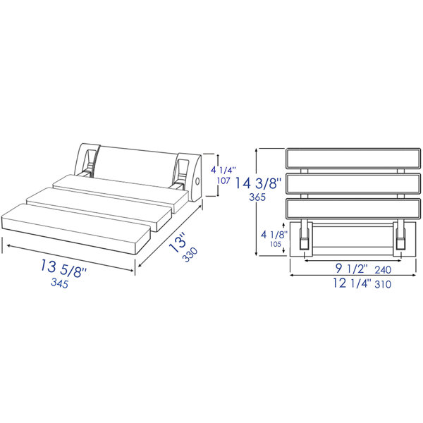 Alfi Brand Folding Teak Wood Shower Seat Shower Chair & Reviews Wayfair
